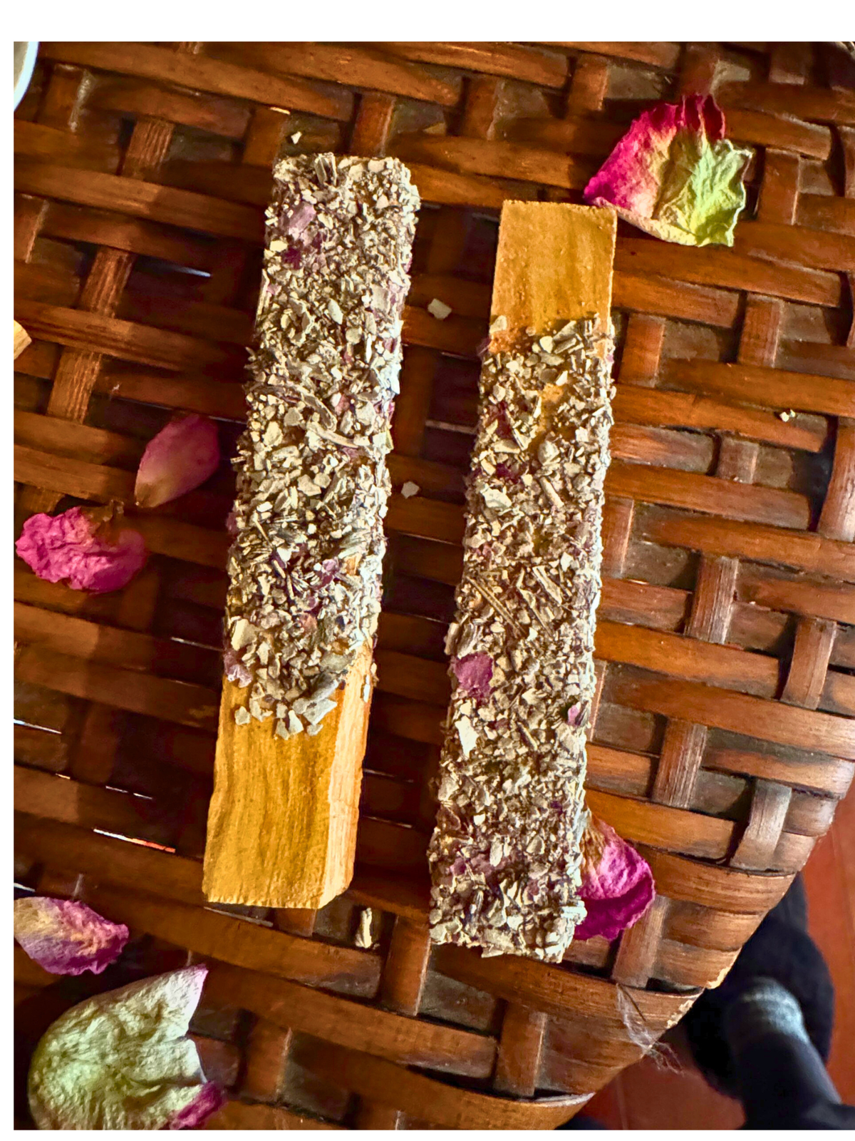 Palo Santo + Sage Burn Sticks, Hand-Fused Smoke Cleansing Ritual Set