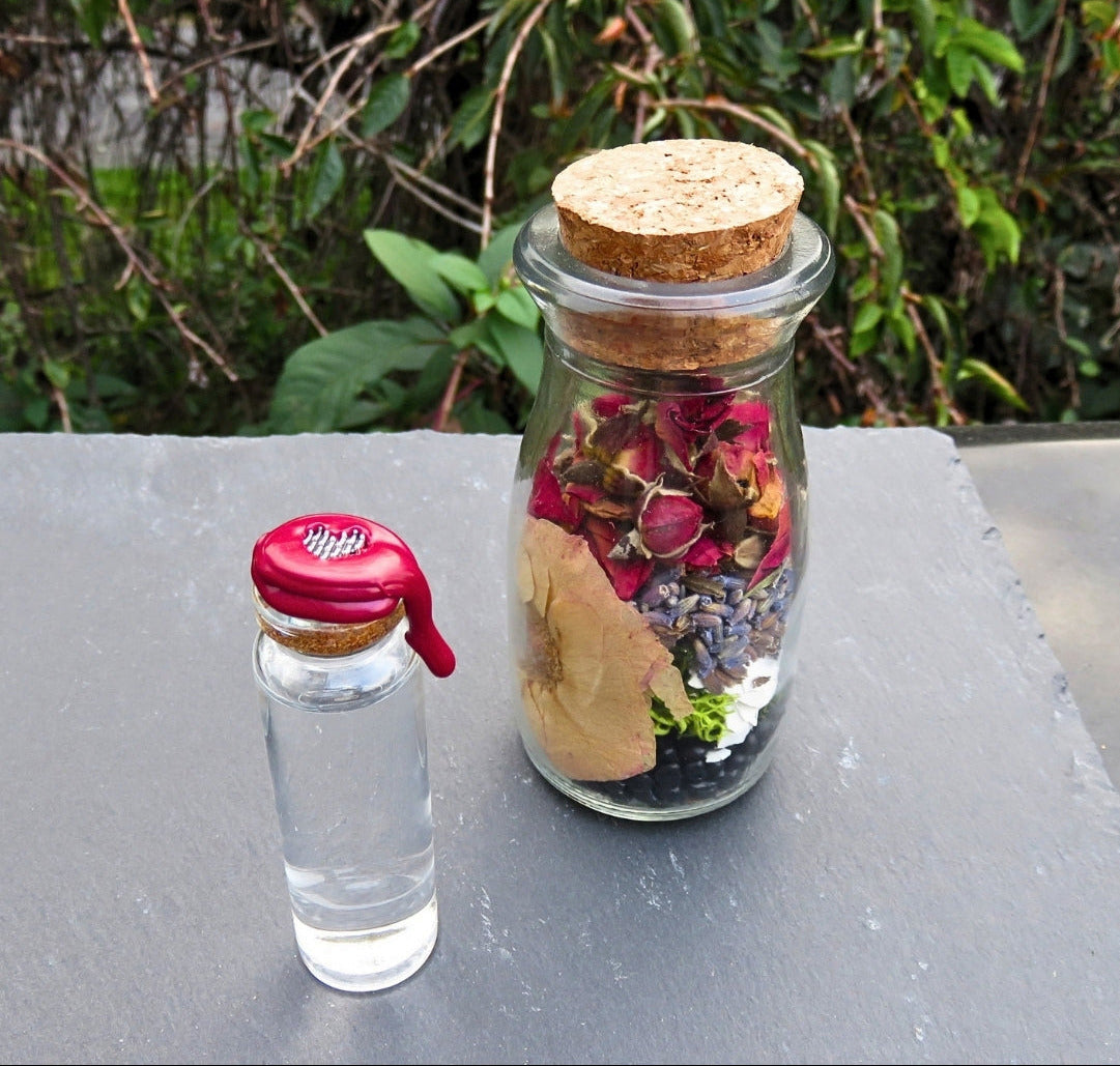 Harvest Moon Obsidian Jar for Protection & Grounding + Harvest Moon Watter Companion