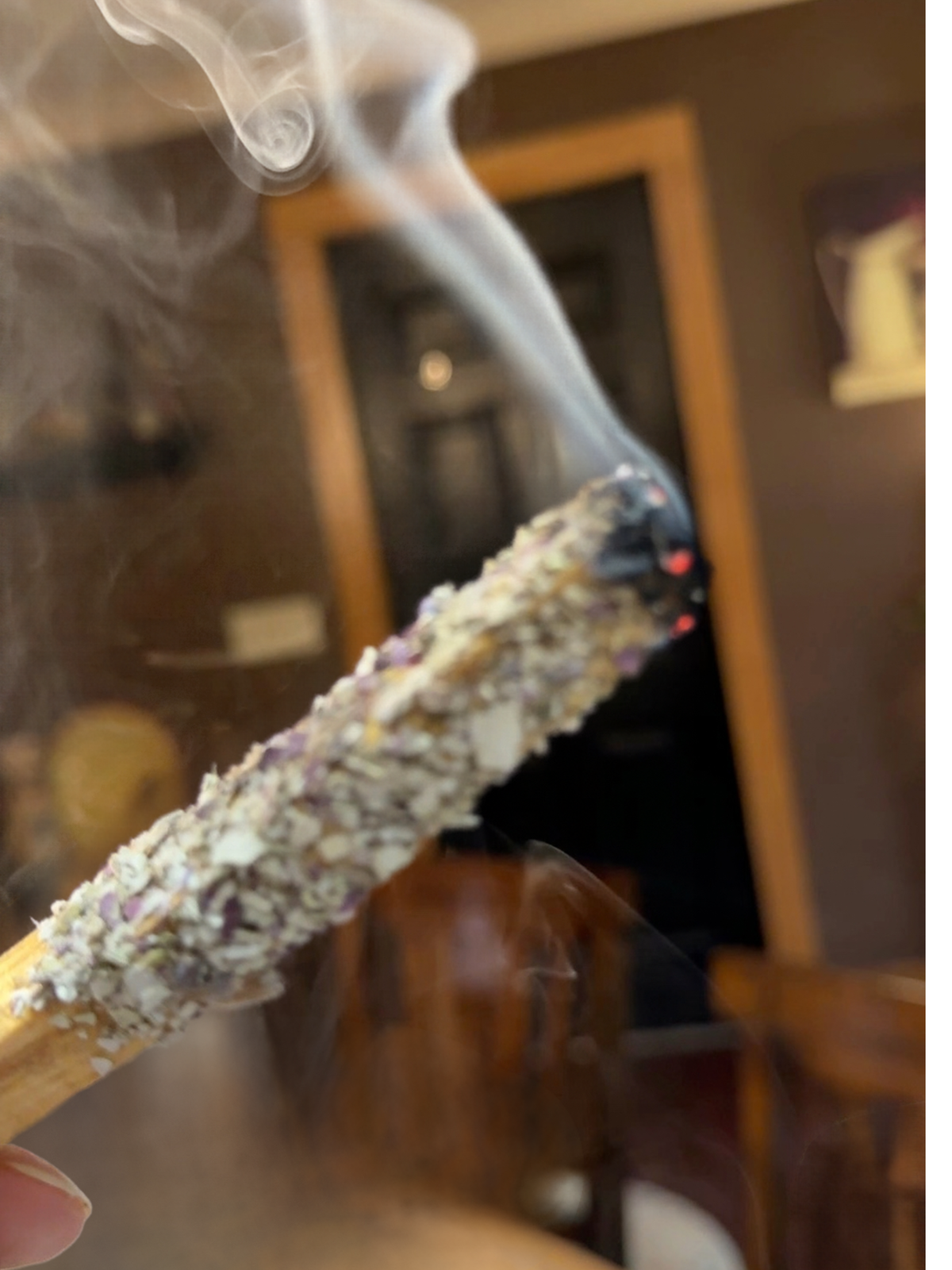 Palo Santo + Sage Burn Sticks, Hand-Fused Smoke Cleansing Ritual Set