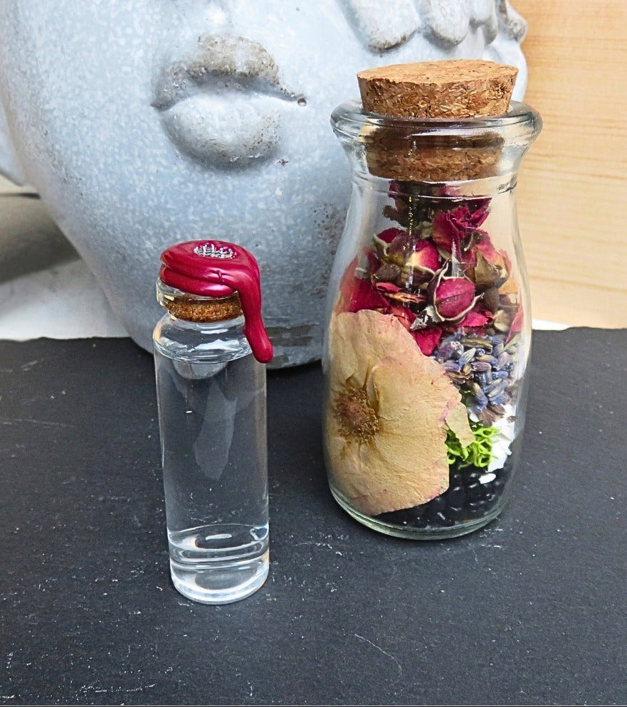 Harvest Moon Obsidian Jar for Protection & Grounding + Harvest Moon Watter Companion