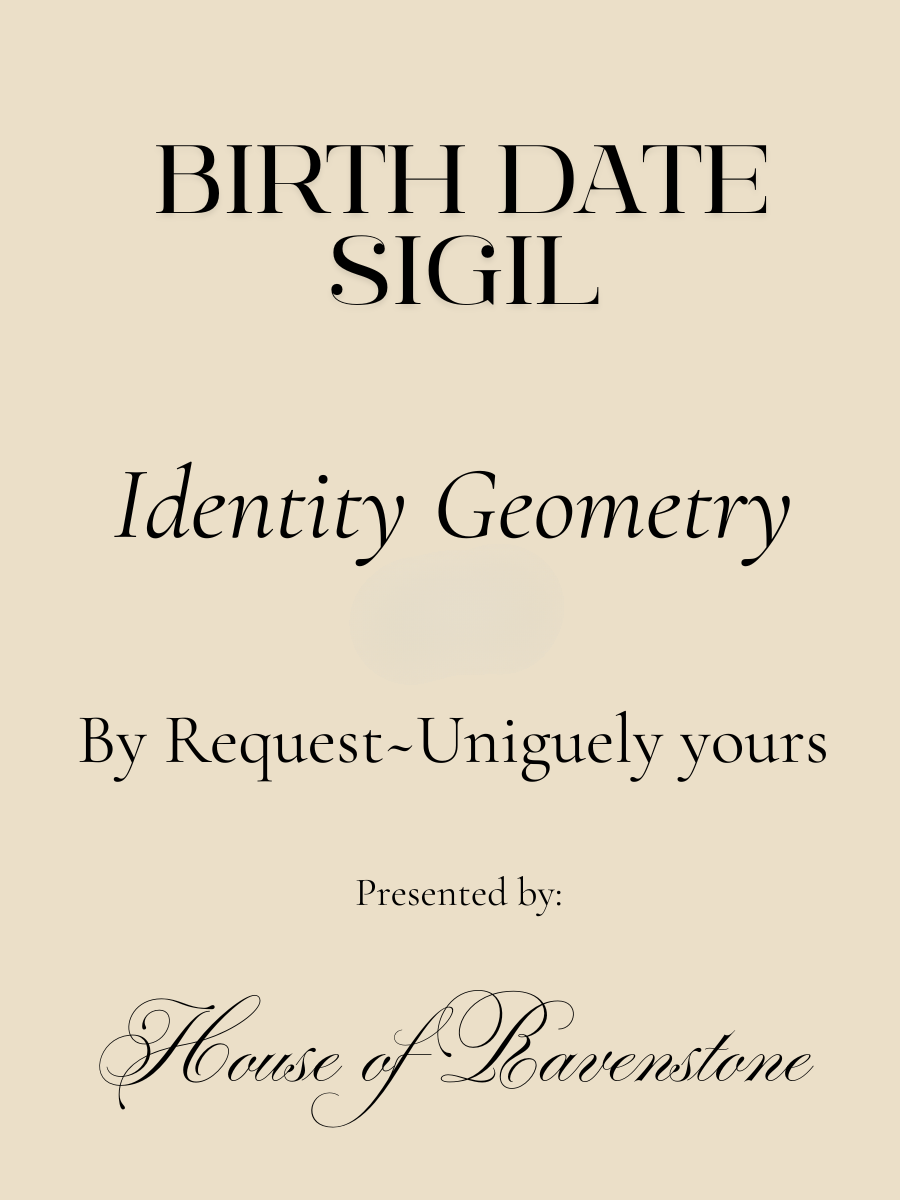 BIRTH DATE  SIGIL ~ Identity Geometry ~ By Request ~ Uniquely Yours