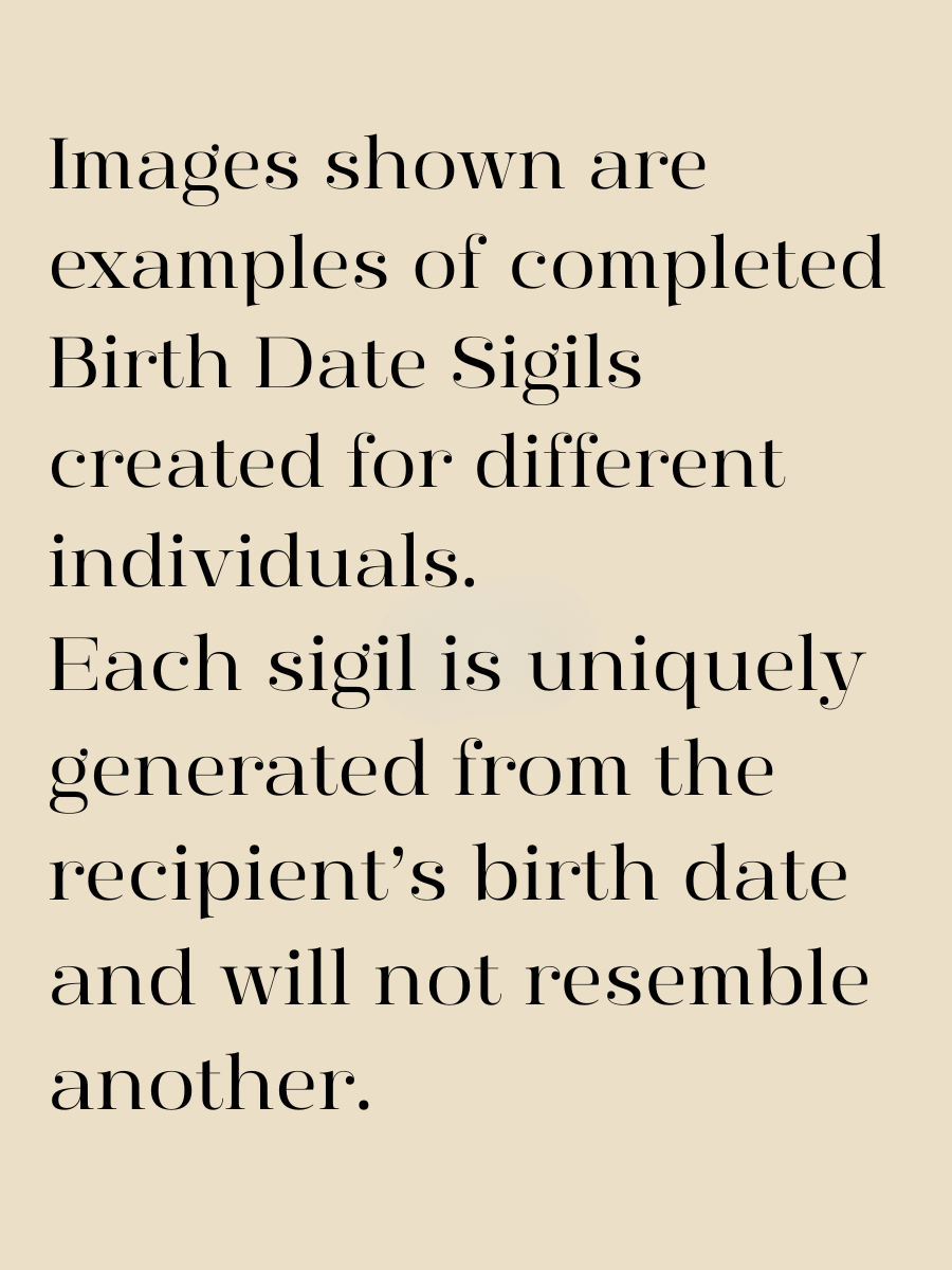 BIRTH DATE  SIGIL ~ Identity Geometry ~ By Request ~ Uniquely Yours