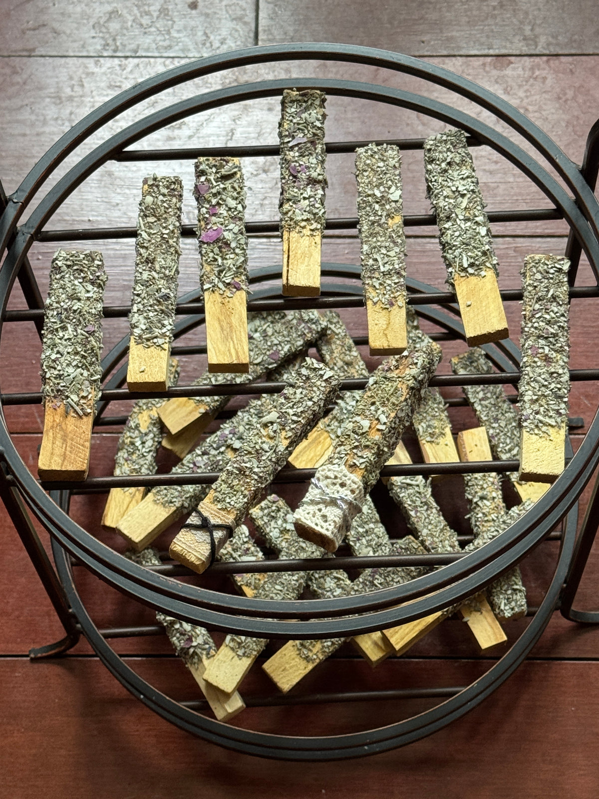 Palo Santo + Sage Burn Sticks, Hand-Fused Smoke Cleansing Ritual Set