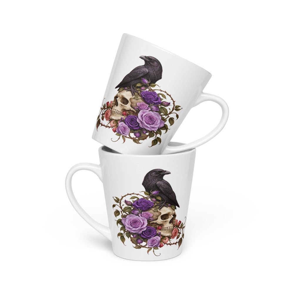 Roses, Ravens & Skulls — Violet Latte Mug