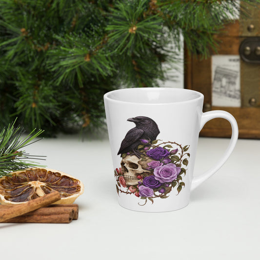Roses, Ravens & Skulls — Violet Latte Mug